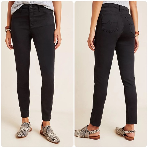 NWT AG Adriano Goldschmied The Abbey Sateen High-Rise Skinny Ankle Jeans Dark - Picture 1 of 13